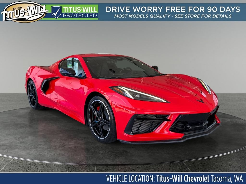 2024 Chevrolet Corvette Stingray 1LT in Torch Red — front three-quarter view