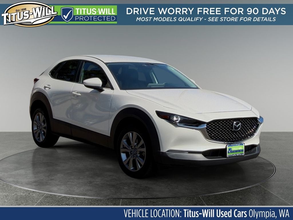 2020 Mazda Mazda CX-30 Select in Snowflake White Pearl Mica — front three-quarter view