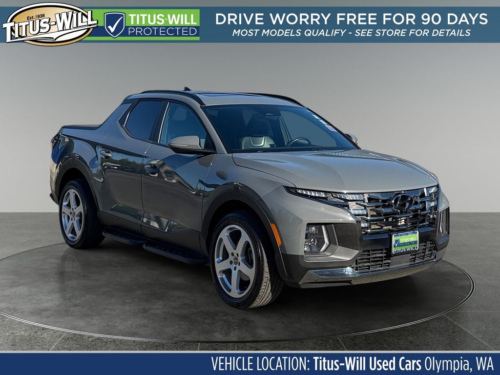 2022 Hyundai Santa Cruz Limited in Hampton Gray — front three-quarter view