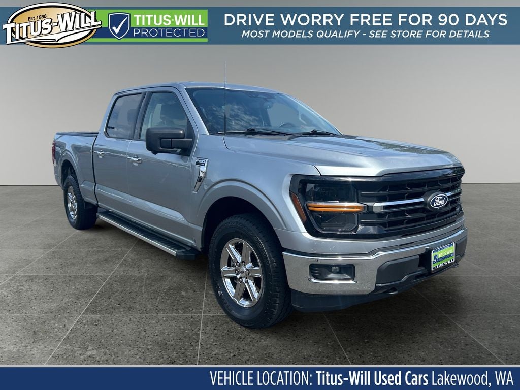 2024 Ford F-150 XLT in Silver — front three-quarter view