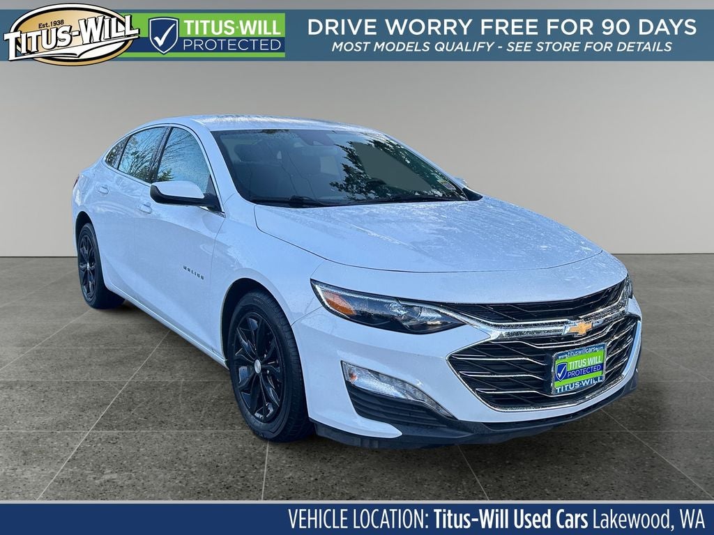 2024 Chevrolet Malibu LT 1LT in Summit White — front three-quarter view