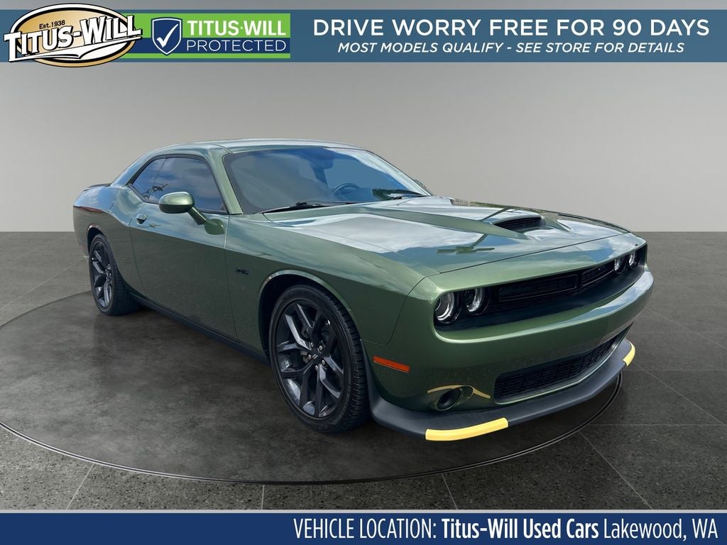 2023 Dodge Challenger R/T in Green — front three-quarter view