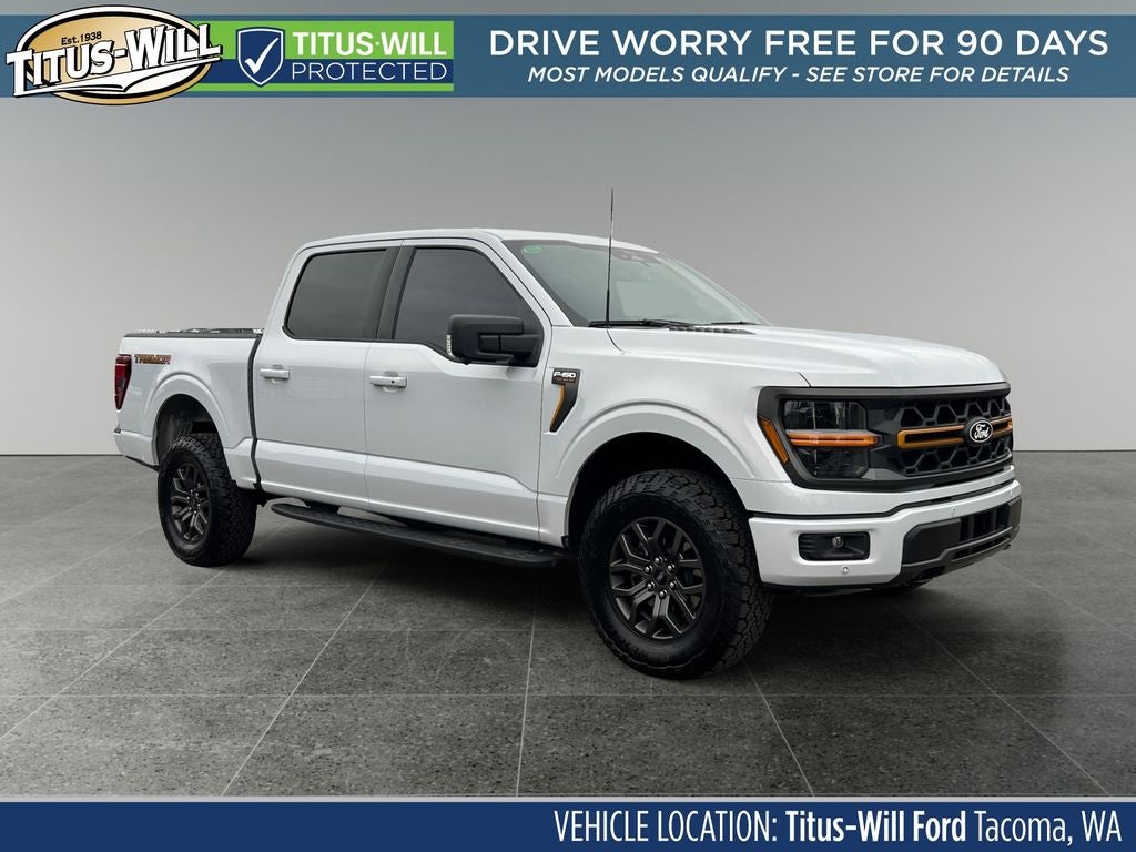 2025 Ford F-150 Tremor in White — front three-quarter view