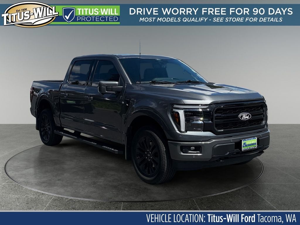 2026 Ford F-150 Lariat in Carbonized Gray Metallic — front three-quarter view