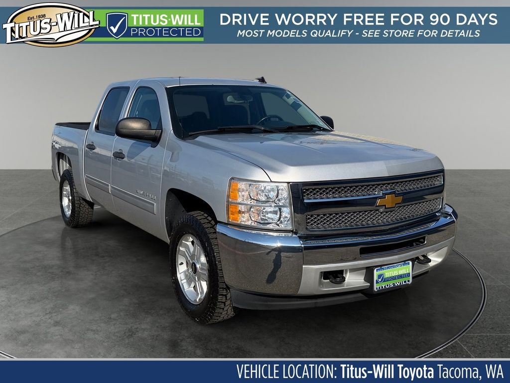 2013 Chevrolet Silverado 1500 LT in Silver Ice Metallic — front three-quarter view