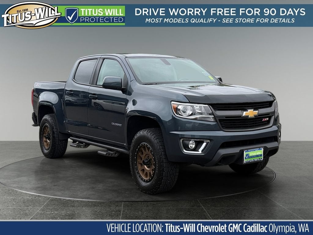 2019 Chevrolet Colorado 4WD Z71 in Shadow Gray Metallic — front three-quarter view