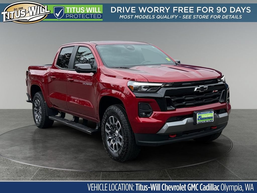 2025 Chevrolet Colorado Z71 in Radiant Red Tintcoat — front three-quarter view