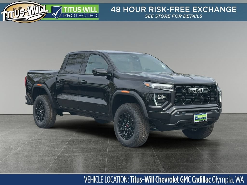 2026 GMC Canyon Elevation in Onyx Black — front three-quarter view