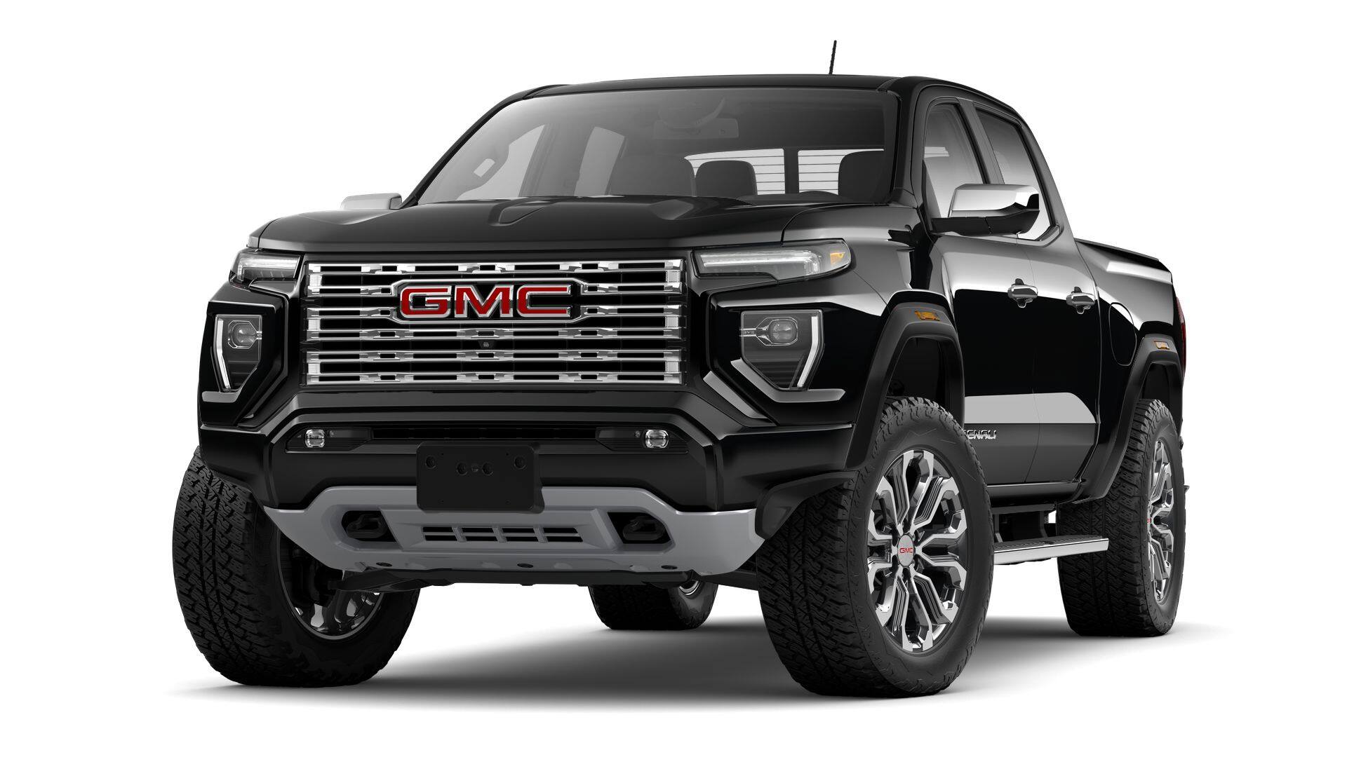 2026 GMC Canyon Denali in Onyx Black — front three-quarter view