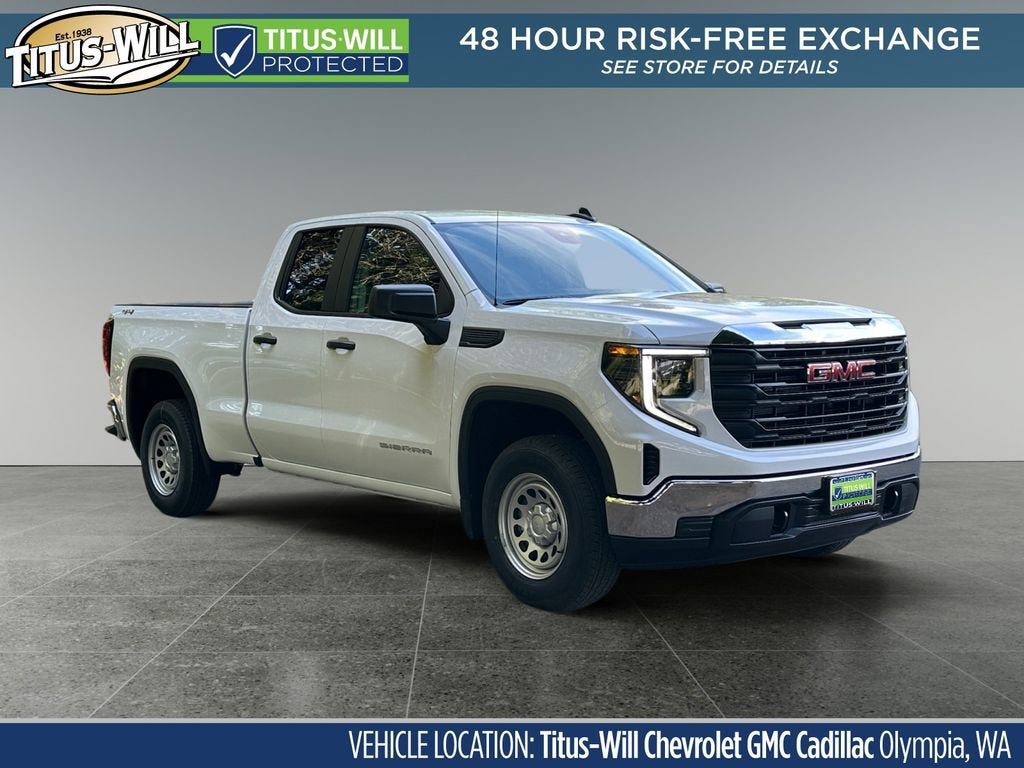 2026 GMC Sierra 1500 Pro in Summit White — front three-quarter view