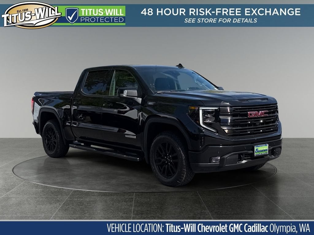 2026 GMC Sierra 1500 Elevation in Onyx Black — front three-quarter view