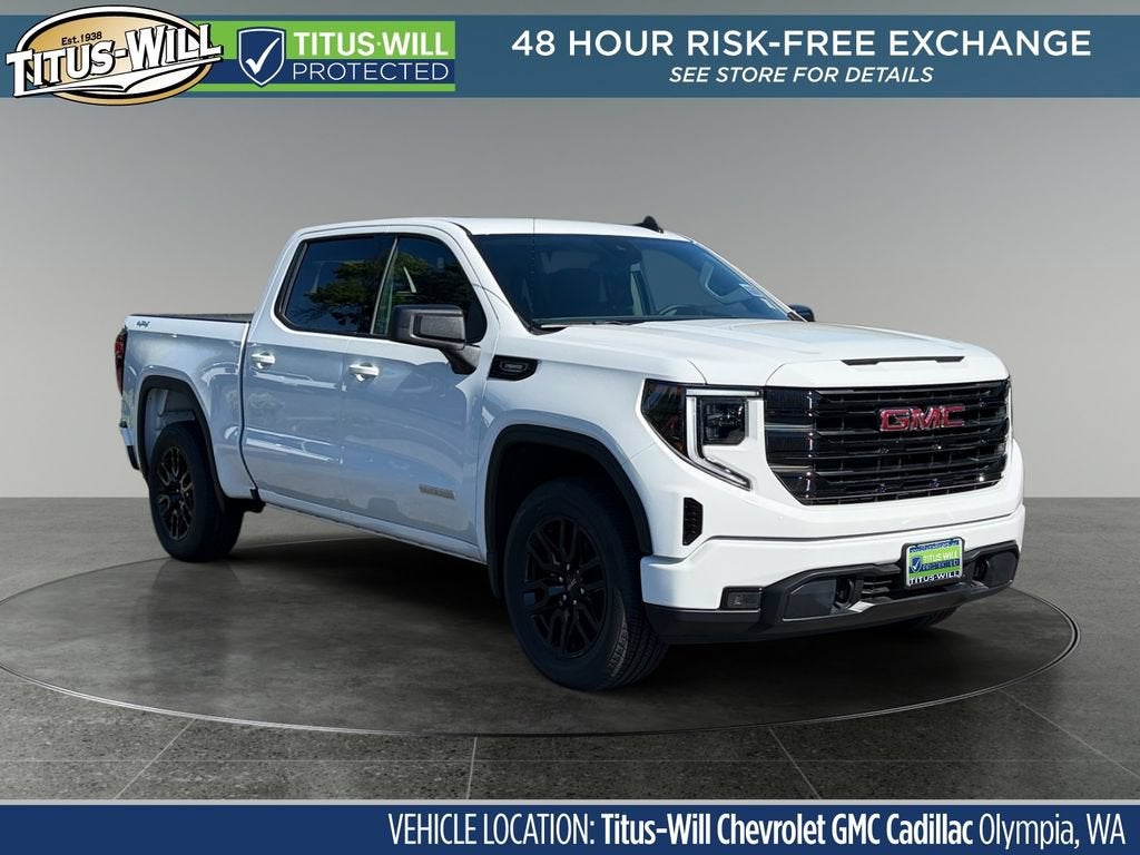 2026 GMC Sierra 1500 Elevation in Summit White — front three-quarter view