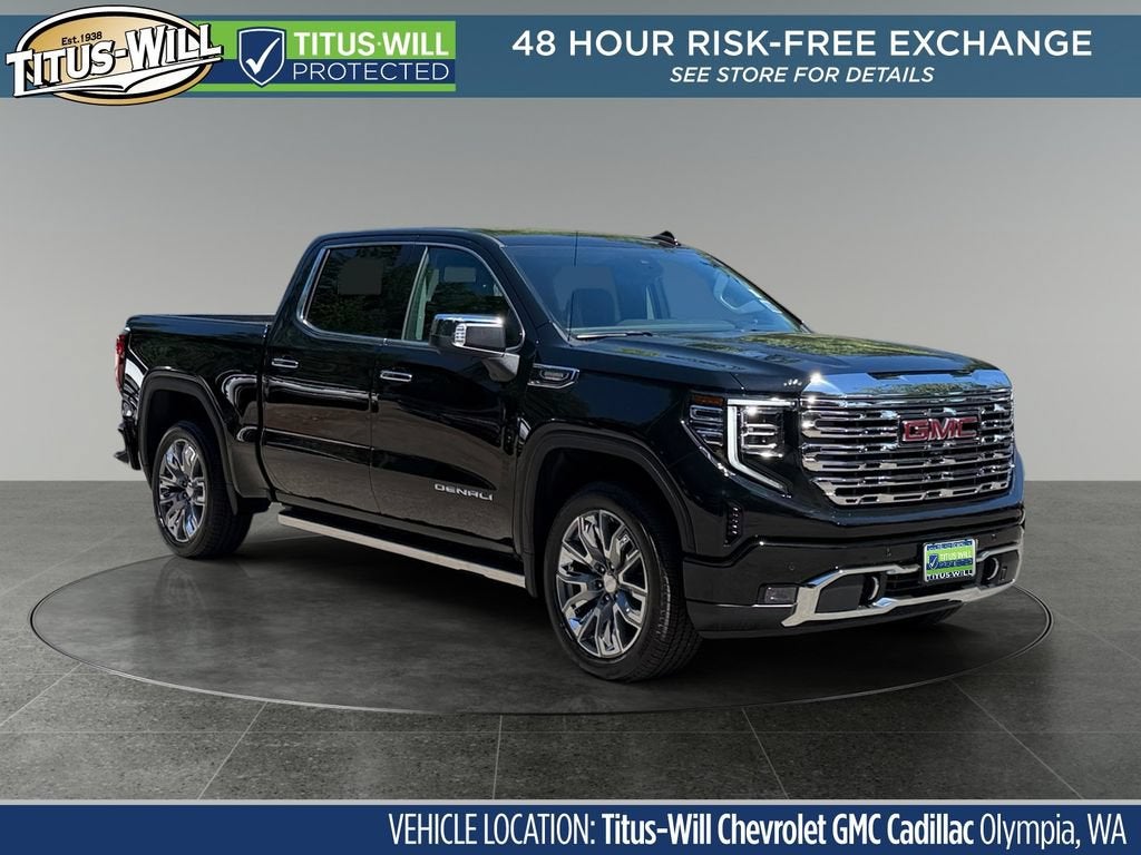 2026 GMC Sierra 1500 Denali in Onyx Black — front three-quarter view