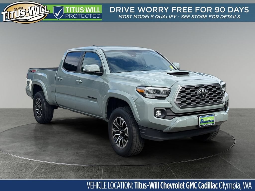 2023 Toyota Tacoma TRD Sport in Gray — front three-quarter view